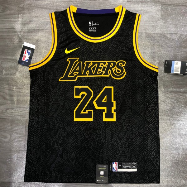 NBA  Laker crew black snake 24 Kobe with chip  1:1