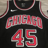 NBA  Bulls crew neck black 45 Jordan with chip  1:1
