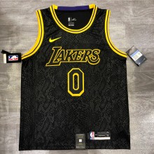 NBA Laker crew neck black snake 0 Kuzma  with chip  1:1