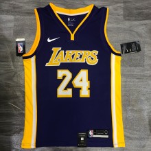NBA Lakers retro purple V-neck 24 Kobe with chip  1:1