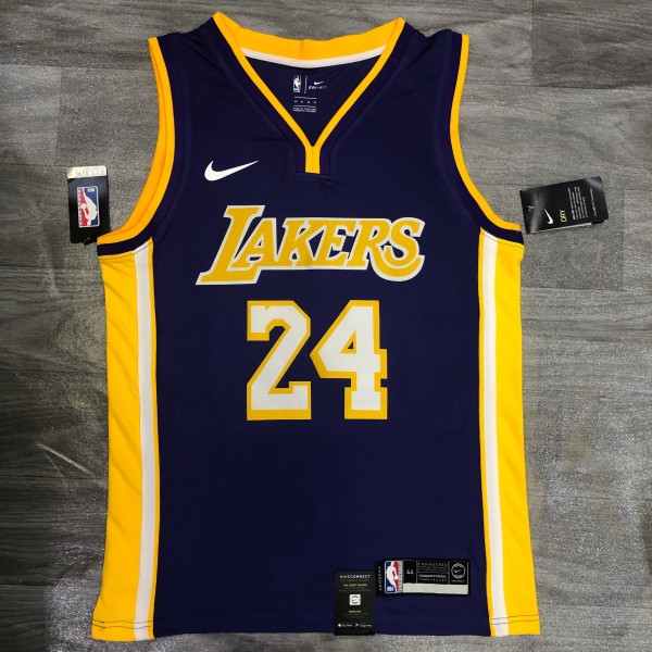 NBA Lakers retro purple V-neck 24 Kobe with chip  1:1