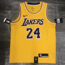 NBA Lakers round neck retro yellow 24 Kobe with chip  1:1