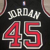NBA  Bulls crew neck black 45 Jordan with chip  1:1