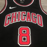 NBA  Bulls crew black No. 8 Raven  with chip 1:1