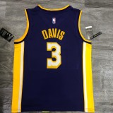 NBA Lakers Vintage purple V-neck 3 Davis  with chip  1:1