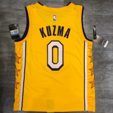 NBA  Laker retro yellow V-lead Sucheng city version No.0 Kuzma belt chip  1:1