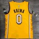 NBA  Laker retro yellow V-lead Sucheng city version No.0 Kuzma belt chip  1:1