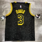 NBA Laker crew black snake 3 Davis  with chip  1:1