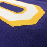 NBA Laker retro purple V-neck No. 0 kuznik young  with chip  1:1