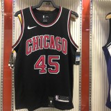 NBA  Bulls crew neck black 45 Jordan with chip  1:1