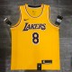 NBA Laker crew retro Yellow No. 8 Kobe  with chip  1:1