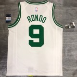 NBA  Celtics retro white No.9 Rondo with chip  1:1