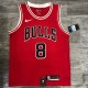 NBA  Bulls crew red No. 8 Raven  with chip  1:1