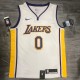 NBA Laker retro white V-collar No.0 Kuzma with chip  1:1