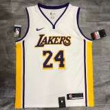 NBA Laker's Retro white V-collar 24 Kobe with chip  1:1