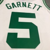 NBA  Celtics retro white No. 5 Garnett  with chip  1:1