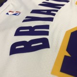 NBA Laker's Retro white V-collar 24 Kobe with chip  1:1