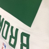 NBA  Celtics retro white No. 7 Jerome Brown  with chip  1:1