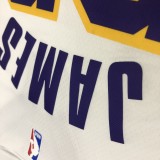 NBA Laker retro white V-collar 23 James with chip  1:1