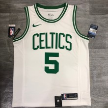 NBA  Celtics retro white No. 5 Garnett  with chip  1:1