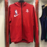 NBA rockets warm-up training appearance hooded zipper jacket  with chip  1:1