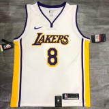 NBA Laker's Retro white V-collar No.8 Kobe with chip  1:1