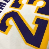 NBA Laker retro white V-collar 23 James with chip  1:1