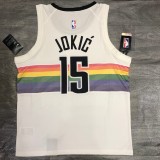 NBA  Nuggets white No. 15 yokic  with chip  1:1