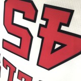 NBA  Bulls crew neck white 45 Jordan  with chip  1:1