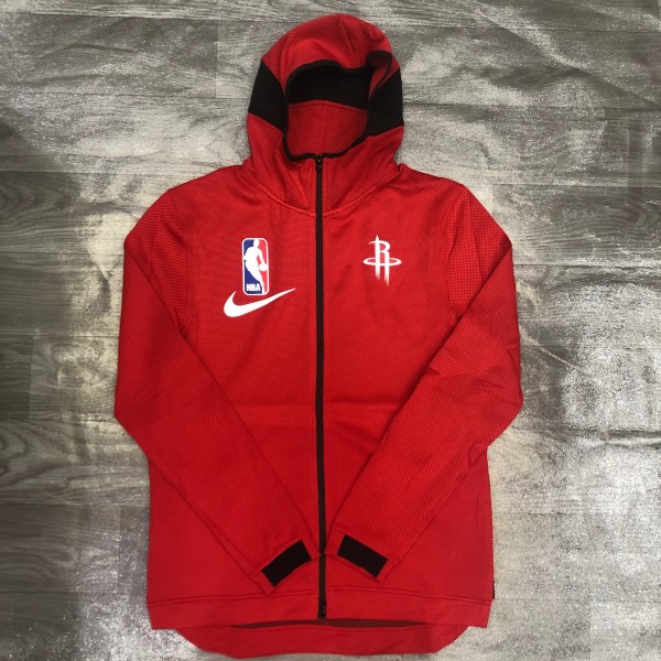 NBA rockets warm-up training appearance hooded zipper jacket  with chip  1:1