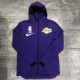 A zipper jacket with cap for NBA Lakers warm up  with chip  1:1