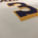 NBA Laker crew neck vintage white No. 3 Anthony Davis with chip  1:1