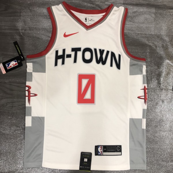 NBA  Rockets city version white 0 wishbrook  with chip  1:1