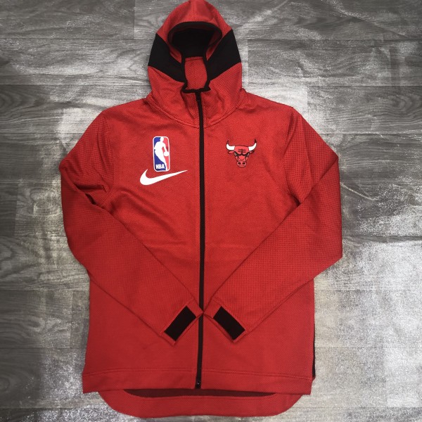 NBA Bulls' warm-up with hooded zipper jacket  with chip  1:1