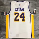 NBA Laker's Retro white V-collar 24 Kobe with chip  1:1