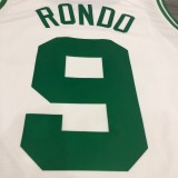 NBA  Celtics retro white No.9 Rondo with chip  1:1