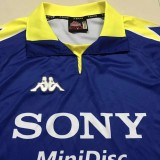 Retro Juventus Blue  Long Sleeve 1:1 Quality Soccer Jersey    1997-1998