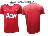Retro  Manchester United Home 1:1 Quality Soccer Jersey  2010-2011