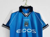 Retro Manchester City Home 1:1 Quality Soccer Jersey  1999 - 2001