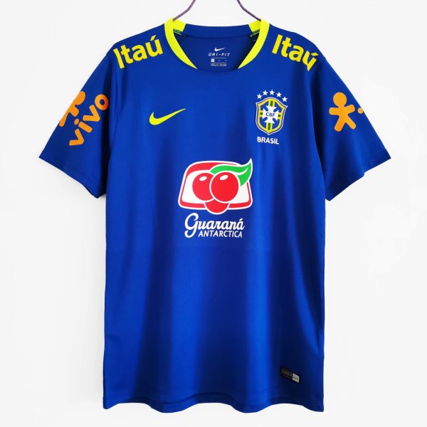 Brazil training suit blue 1:1 Quality Soccer Jersey  2021