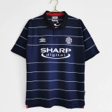 Retro  Manchester United Away 1:1 Quality Soccer Jersey  1999-2000