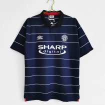 Retro  Manchester United Away 1:1 Quality Soccer Jersey  1999-2000
