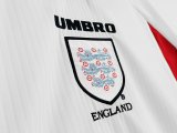 Retro England Home Long sleeve 1:1 Quality Soccer Jersey  1998