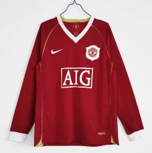 Retro Manchester United  Home Long sleeve  1:1 Quality Soccer Jersey  2006-2007