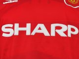 Retro  Manchester United Home Long sleeve 1:1 Quality Soccer Jersey  1994-1996