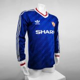 Retro Manchester United Away Long Sleeve 1:1 Quality Soccer Jersey  1986