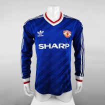 Retro Manchester United Away Long Sleeve 1:1 Quality Soccer Jersey  1986