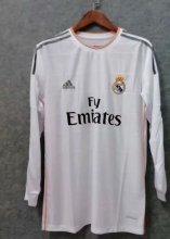 Retro Real Madrid Home Long Sleeve  1:1 Quality Soccer Jersey  2013-2014