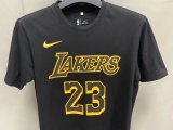 NBA Laker black James Champion T-shirt No.23 1:1