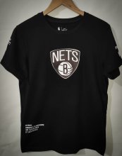 NBA Nets Hot pressing black T-shirt 1:1
